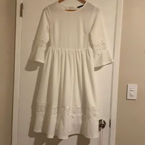 ***SOLD***Shein white lace insert dress
